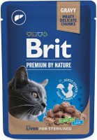 Photos - Cat Food Brit Premium Pouch Sterilised Liver in Gravy 100 g 