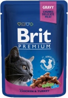 Photos - Cat Food Brit Premium Pouch Chicken/Turkey 100 g 