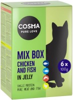 Cat Food Cosma Pure Love Mix Box Chicken and Fish 6 pcs 