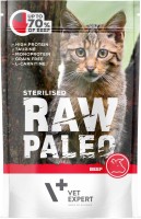 Photos - Cat Food VetExpert Raw Paleo Sterilised Beef 100 g 