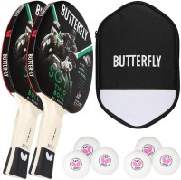 Table Tennis Bat Butterfly Timo Boll SG11 2 pcs + Case + R40+ balls 6 pcs 