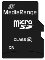 Memory Card MediaRange microSD Class 10 with Adapter 8 GB