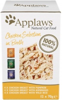 Cat Food Applaws Adult Pouch Chicken Selection in Broth 12 pcs 