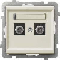 Photos - Socket Ospel Sonata GPA-2RF/m/27 ivory