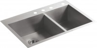 Photos - Kitchen Sink Kohler Vault K-3823-4-NA 838x559