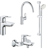 Photos - Bath Tap Set Grohe BauLoop 123225KE 