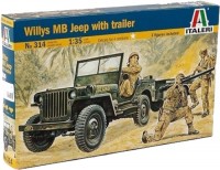 Model Building Kit ITALERI Willys MB Jeep with Trailer (1:35) 
