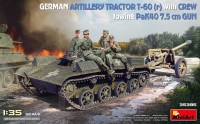 Model Building Kit MiniArt German Artillery Tractor T-60(r) and Crew Towing Pak40 Gun (1:35) 