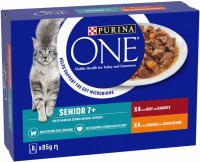 Cat Food Purina ONE Senior 7+ Chicken/Beef Pouch 8 pcs 