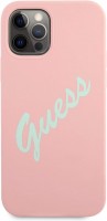 Photos - Case GUESS Silicone Vintage Script for iPhone 12 Pro Max 