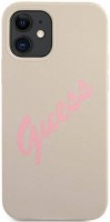 Case GUESS Silicone Vintage Script for iPhone 12 mini 