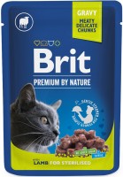 Photos - Cat Food Brit Premium Pouch Sterilised Lamb 100 g 