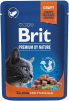 Photos - Cat Food Brit Premium Pouch Sterilised Salmon 100 g 