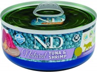 Photos - Cat Food Farmina Natural Adult Tuna/Shrimp  140 g