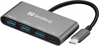Card Reader / USB Hub Sandberg USB-C to 3xUSB 3.0 Hub + PD 