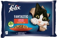 Photos - Cat Food Felix Fantastic Flavors Chicken/Beef in Jelly 4 pcs 