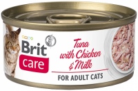 Photos - Cat Food Brit Care Adult Tuna with Chicken/Milk 70 g 