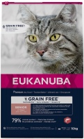 Cat Food Eukanuba Senior Grain Free Salmon 10 kg 