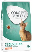Photos - Cat Food Concept for Life Sterilised Cats Salmon  3 kg