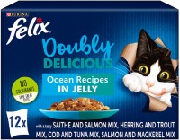 Cat Food Felix Doubly Delicious Ocean Recipe in Jelly 12 pcs 