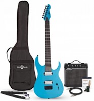 Guitar Gear4music Harlem S 7-String Electric Guitar + 15W Amp Pack 