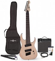 Photos - Guitar Gear4music Harlem S 8-String Fanned Fret Guitar + 15W Amp Pack 