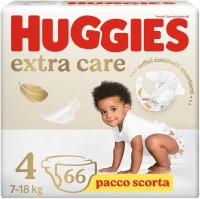 Photos - Nappies Huggies Extra Care 4 / 66 pcs 