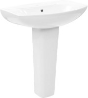 Bathroom Sink VidaXL Freestanding Basin with Pedestal Ceramic 143001 650 mm