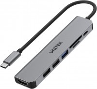 Photos - Card Reader / USB Hub Unitek uHUB S7+ 7-in-1 USB-C 5Gbps Hub with 4K HDMI and 100W Power Delivery 