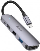 Photos - Card Reader / USB Hub Hoco HB27 