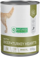 Photos - Dog Food Natures Protection Adult Canned Beef/Turkey Hearts 800 g 1