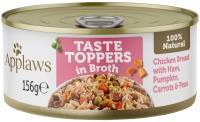 Photos - Dog Food Applaws Taste Toppers Chicken Breast with Ham in Broth Tin 156 g 1