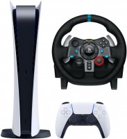 Photos - Gaming Console Sony PlayStation 5 Digital Edition + Racing Wheel 