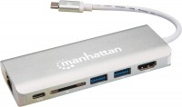 Card Reader / USB Hub MANHATTAN SuperSpeed USB-C Multiport Adapter 