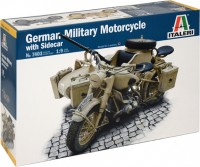 Model Building Kit ITALERI German Military Motorcycle with Side Car (1:9) 
