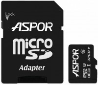 Photos - Memory Card Aspor MicroSDHC UHS-III Class 10 + SD adapter 64 GB