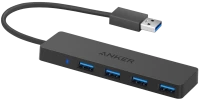 Photos - Card Reader / USB Hub ANKER Ultra Slim 4-Port USB 3.0 Data Hub 