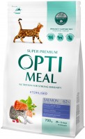 Photos - Cat Food Optimeal Adult Sterilised with Salmon  700 g