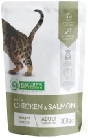 Photos - Cat Food Natures Protection Weight Control Chicken/Salmon Pouch 100 g 