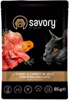 Photos - Cat Food Savory Cat Sterilised Turkey/Carrot in Jelly 85 g 