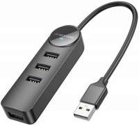 Photos - Card Reader / USB Hub Borofone DH5 Erudite 4-in-1 4xUSB2.0 