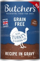 Photos - Dog Food Butchers Grain Free Canned Adult Turkey in Gravy 400 g 1