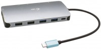 Photos - Card Reader / USB Hub i-Tec USB-C Metal Nano 3x Display Docking Station + Power Delivery 100 W 