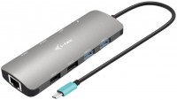 Card Reader / USB Hub i-Tec USB-C Metal Nano 2x Display Docking Station + Power Delivery 100 W 