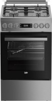 Photos - Cooker Beko FSMT 52339 DXDT stainless steel