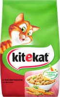 Photos - Cat Food Kitekat Adult Beef/Vegetables  300 g