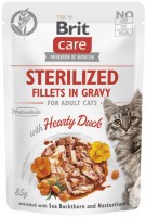 Photos - Cat Food Brit Care Sterilized Fillets in Gravy Duck 85 g 