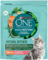 Photos - Cat Food Purina ONE DualNature Natural Defense Sterilised Salmon  650 g