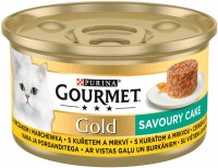 Photos - Cat Food Gourmet Gold Savoury Cake Chicken/Carrots 85 g 