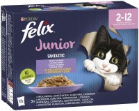 Photos - Cat Food Felix Fantastic Junior Mix of Flavors 12 pcs 